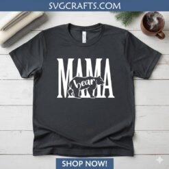 Alternative view of Mama Bear SVG for Cricut | Mother's Day Design - SVGCrafts