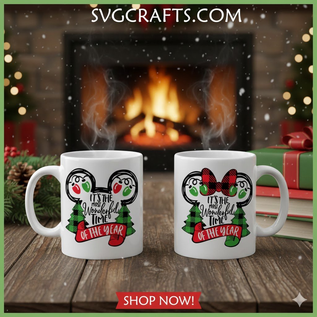 Mickey Minnie Christmas SVG Bundle | Wonderful Time of Year - Image 2