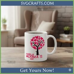 Alternative view of Mother's Day Heart Tree SVG | Cricut Design & PNG for Mom