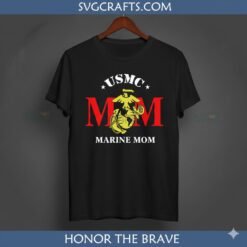 Alternative view of USMC Mom SVG - Marine Corps Proud Mom Digital Design | SVGCrafts
