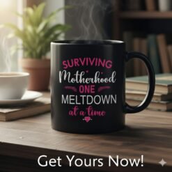 Alternative view of Surviving Motherhood SVG - Funny Mom Life Cut File | SVGCrafts