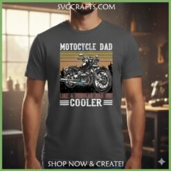 Alternative view of Motorcycle Dad SVG | Cool Biker Dad Design for Cricut | SVGCrafts