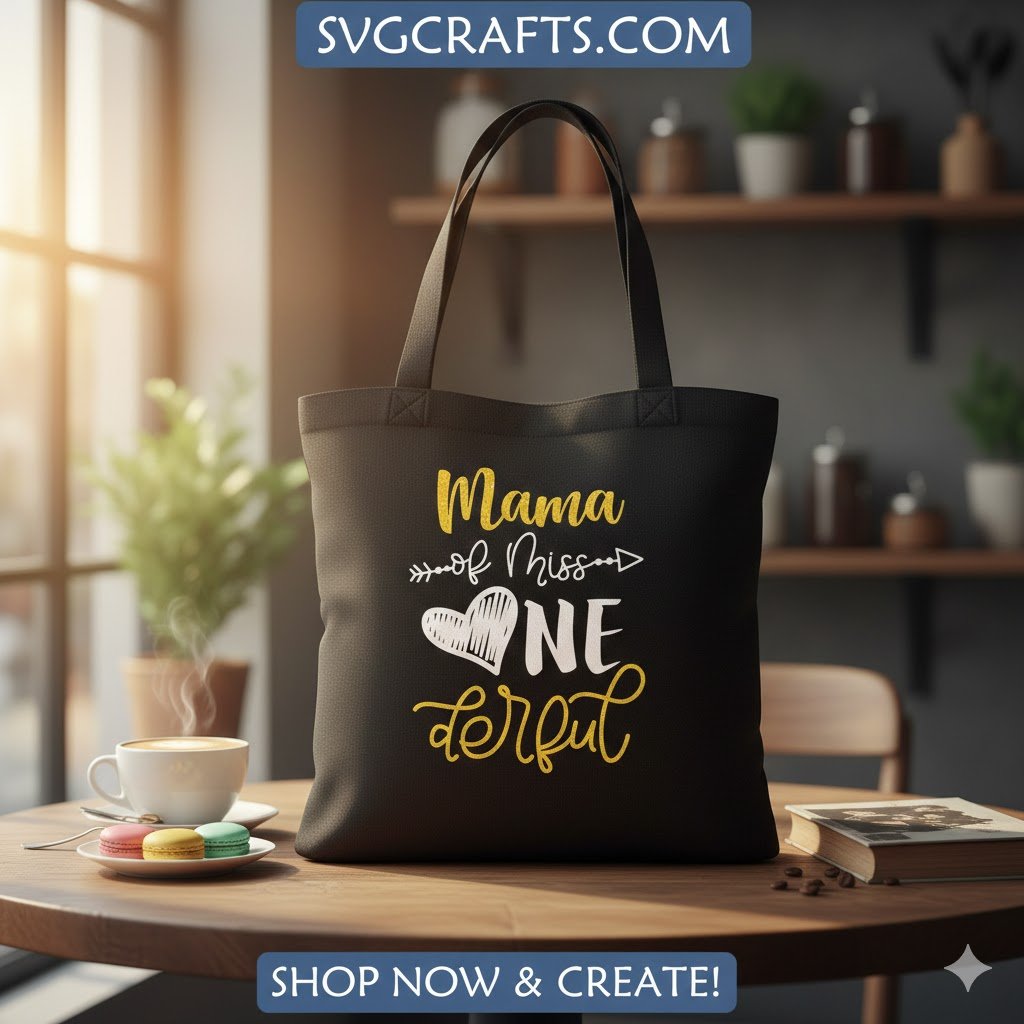 Mama of ONEderful 1st Birthday SVG | Glitter Design for Cricut - Image 2