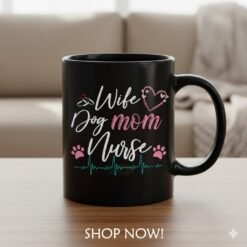 Alternative view of Wife Dog Mom Nurse SVG Design for Cricut - SVGCrafts