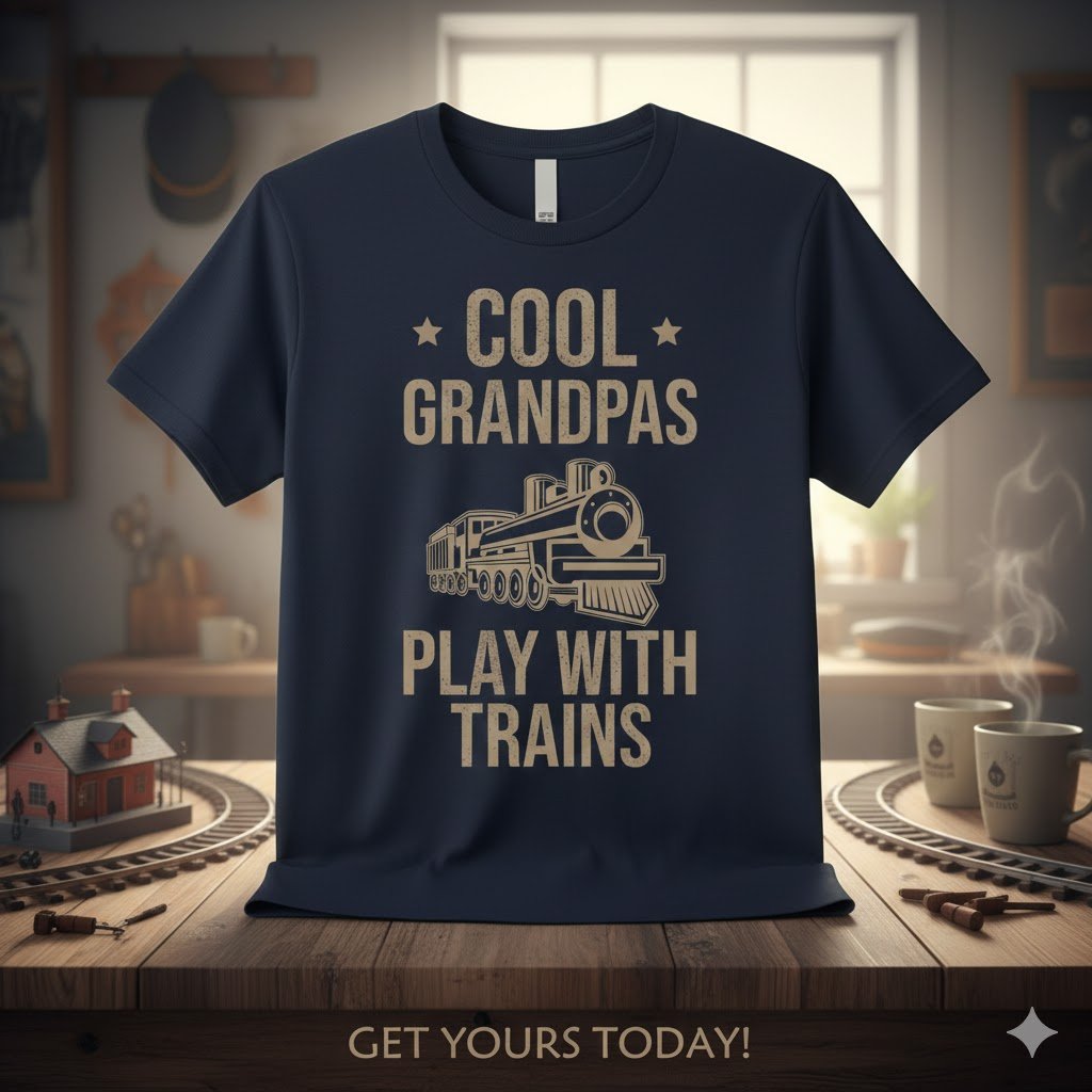 Cool Grandpas Play With Trains SVG - Digital Download - Image 2