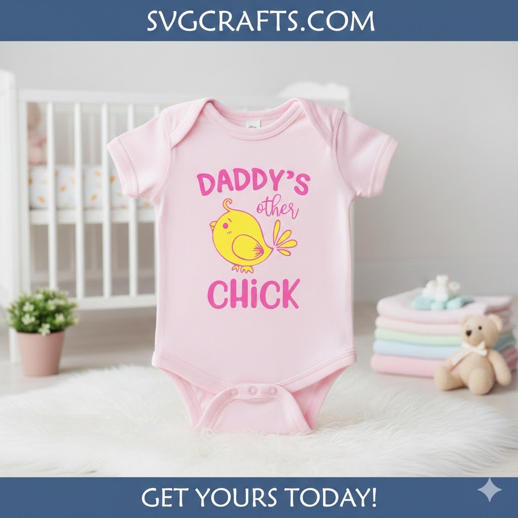 Daddy's Other Chick SVG - Cute Father Daughter Design - Image 2