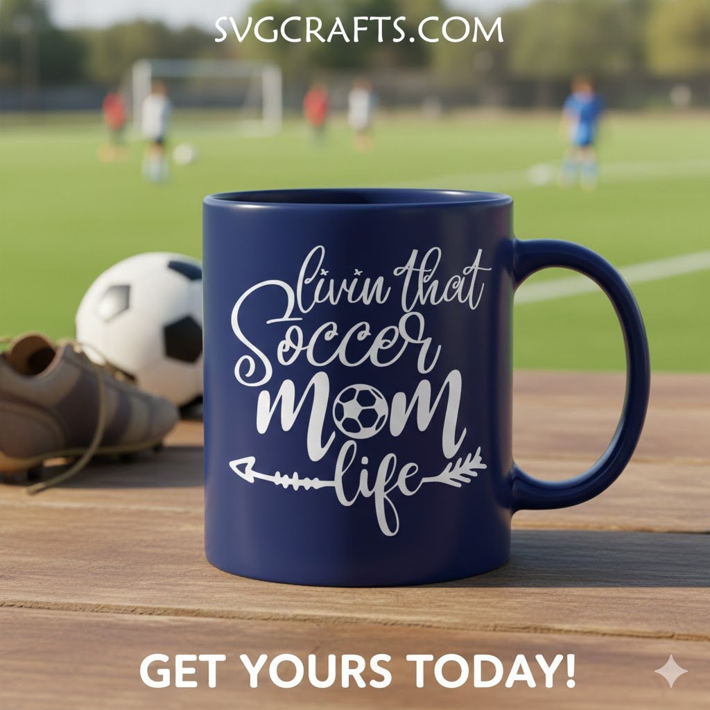 Soccer Mom Life SVG | Trendy Game Day PNG for Cricut & Gifts - SVGCrafts - Image 2
