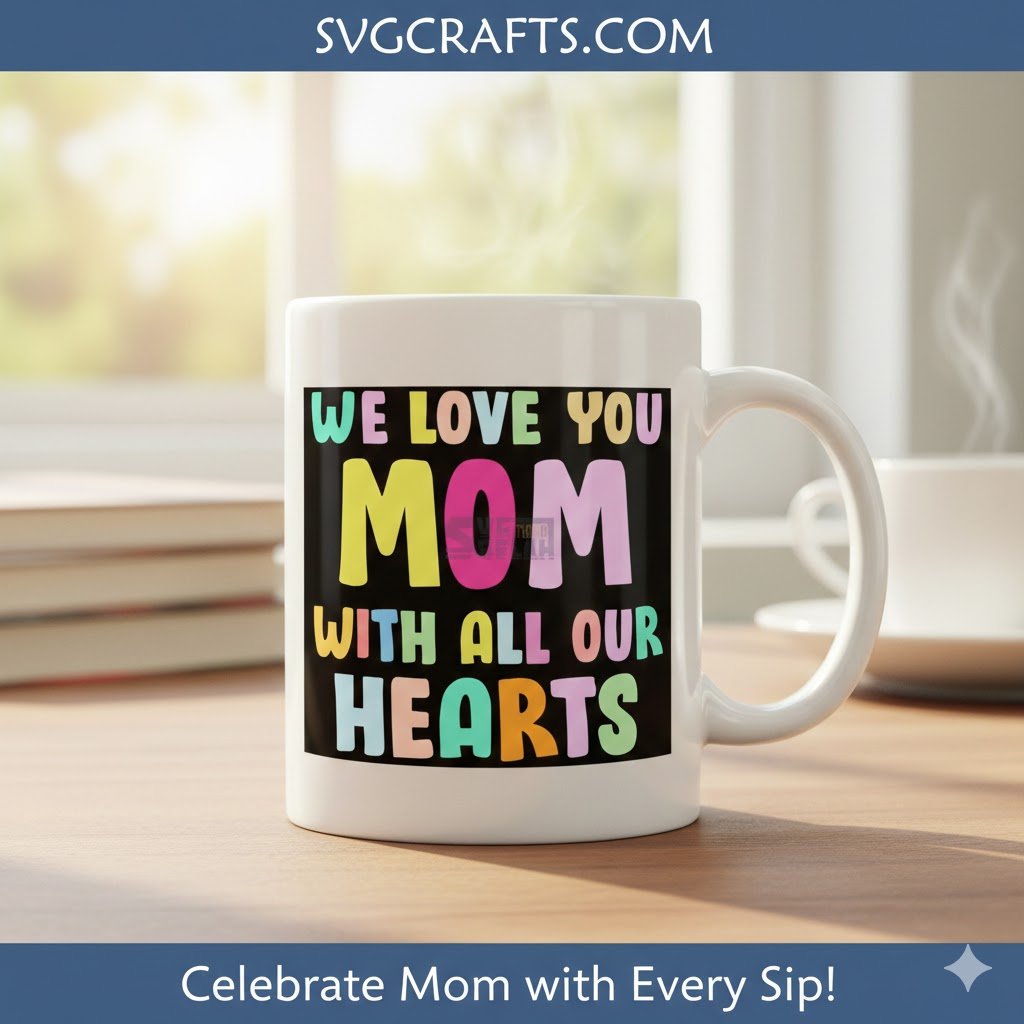 We Love You Mom SVG | Mother's Day Cricut & Sublimation File - Image 2