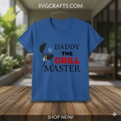 Alternative view of Daddy The Grill Master SVG | Father's Day BBQ Cricut & Sublimation File
