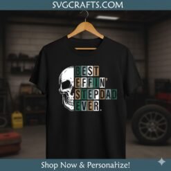 Alternative view of Best Effin' Stepdad Ever SVG - Skull Design for Cricut | SVGCrafts