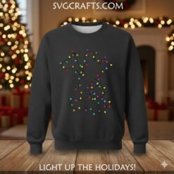 Alternative view of Mickey Christmas Lights SVG - Festive Mouse Holiday Cut File