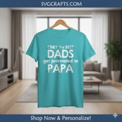 Alternative view of Promoted to Papa SVG | Grandfather Announcement & Father's Day