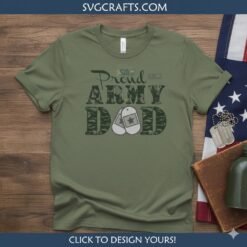 Alternative view of Proud Army Dad SVG - Military Father T-shirt Design | SVGCrafts