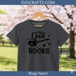 Alternative view of My Dad Rocks SVG | Guitar Dad Craft File | Father's Day Gift - SVGCrafts