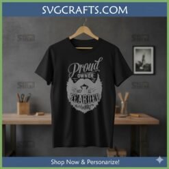 Alternative view of Proud Bearded Daddy SVG | Father's Day Cricut File | SVGCrafts