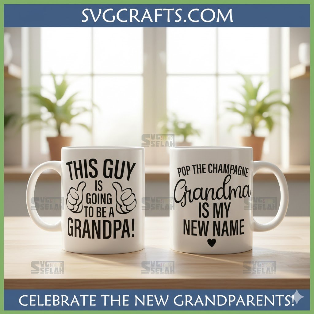 New Grandparent Announcement SVG | Grandma & Grandpa Reveal - Image 2