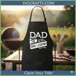 Alternative view of Dad The Man The Myth BBQ Legend SVG - Father's Day Gift
