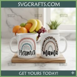 Alternative view of Boho Mama Rainbow SVG Bundle - Leopard Print & Pastel Designs