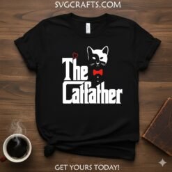 Alternative view of The Catfather SVG | Funny Cat Lover Cricut Design | SVGCrafts