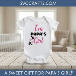 Alternative view of Papa's Girl SVG - Father Daughter Cut File | SVGCrafts