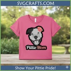 Alternative view of Pittie Mom SVG | Pitbull Dog Mom Design for Cricut & Sublimation