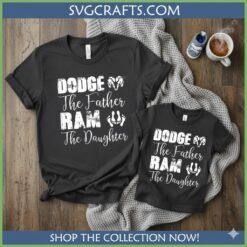 Alternative view of Dodge Ram Father Daughter SVG | Truck Dad & Girl Gift File