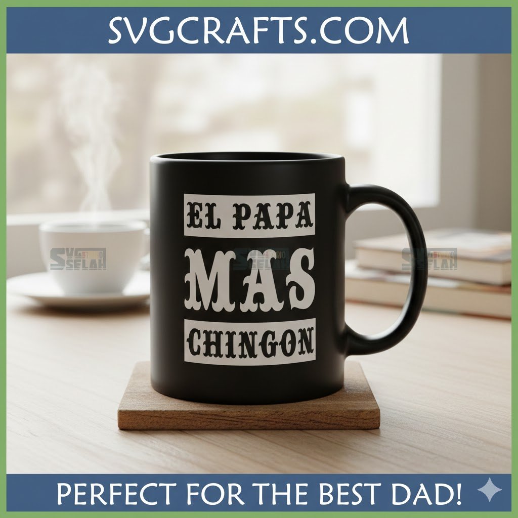 El Papa Mas Chingon SVG | Hispanic Dad Cricut & Sublimation File - Image 2
