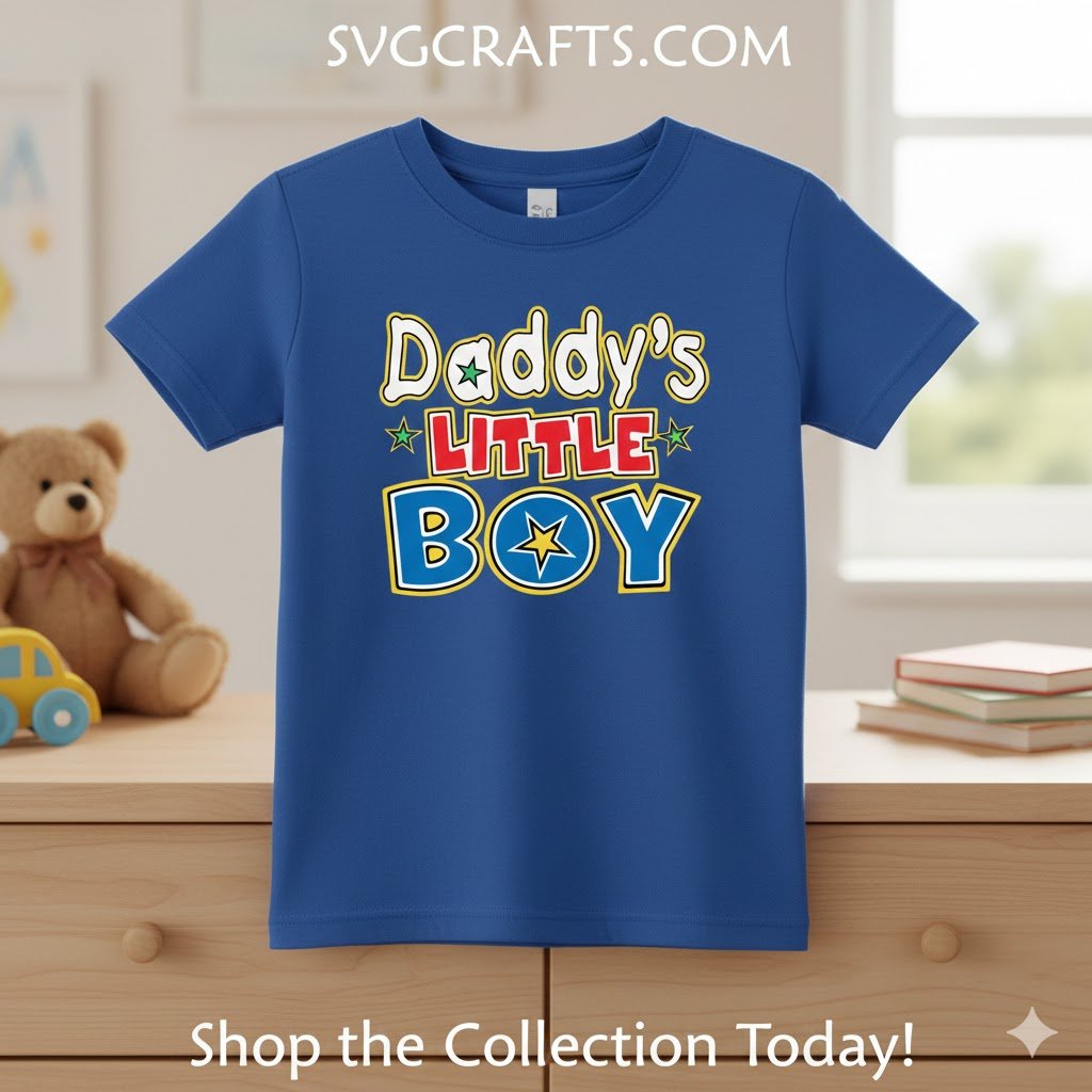 Daddy's Little Boy SVG PNG DXF - Cricut & Sublimation File - Image 2