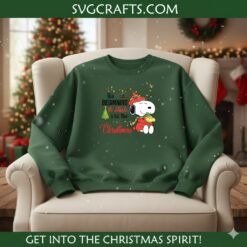 Alternative view of Cozy Snoopy Christmas SVG PNG | Taste Like Christmas