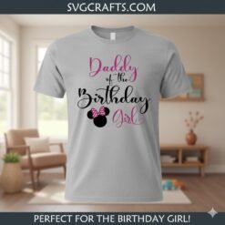 Alternative view of Daddy of the Birthday Girl SVG | Minnie Mouse Cricut Design
