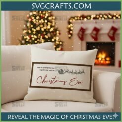 Alternative view of Christmas Eve Santa Sleigh SVG - Magical Holiday Quote File