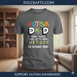 Alternative view of Autism Dad SVG | Puzzle Piece Hero Design for Cricut & Sublimation