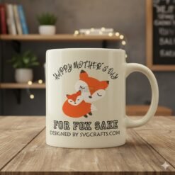 Alternative view of Happy Mother's Day Fox SVG File - Cute & Funny Mom Design
