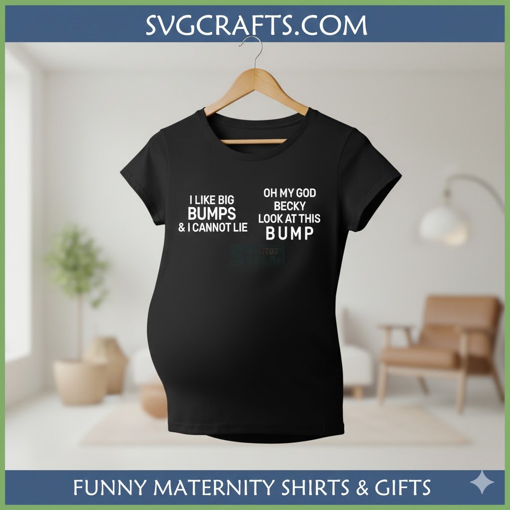 I Like Big Bumps SVG - Funny Pregnancy Maternity Shirt Design - Image 2