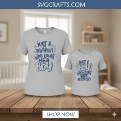 Alternative view of Mama and Son SVG Bundle | Matching Mother Son Cricut & Sublimation Files