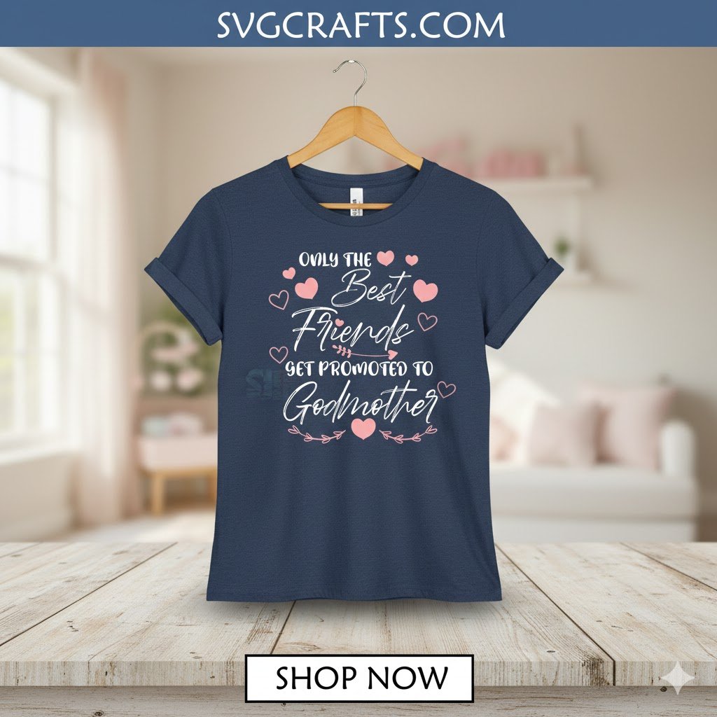 Best Friends Godmother SVG | Promoted to Godmother Cricut File - Image 2