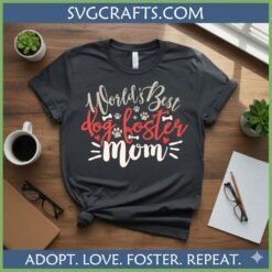 Alternative view of World's Best Dog Foster Mom SVG | Cricut & Sublimation Files