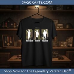 Alternative view of Veteran Dad SVG | Military Father's Day Cricut Design - SVGCrafts