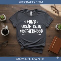 Alternative view of Mind Your Own Motherhood SVG | Empowering Mom Life Design