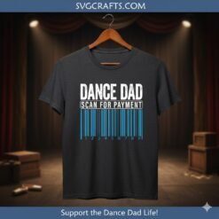 Alternative view of Funny Dance Dad SVG - Scan For Payment Barcode Design