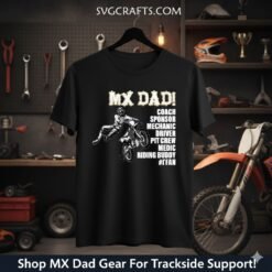 Alternative view of Motocross Dad SVG | MX Dad Gift | Dirt Bike Dad Cut File