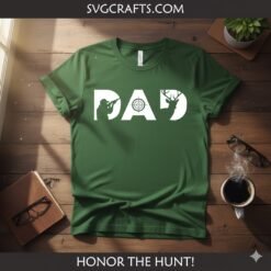 Alternative view of Hunting Dad SVG | Deer Hunter & Target Design for Cricut
