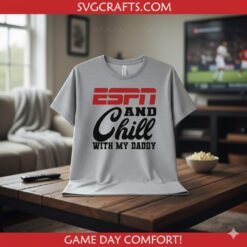 Alternative view of ESPN and Chill with My Daddy SVG - Father's Day Cricut File