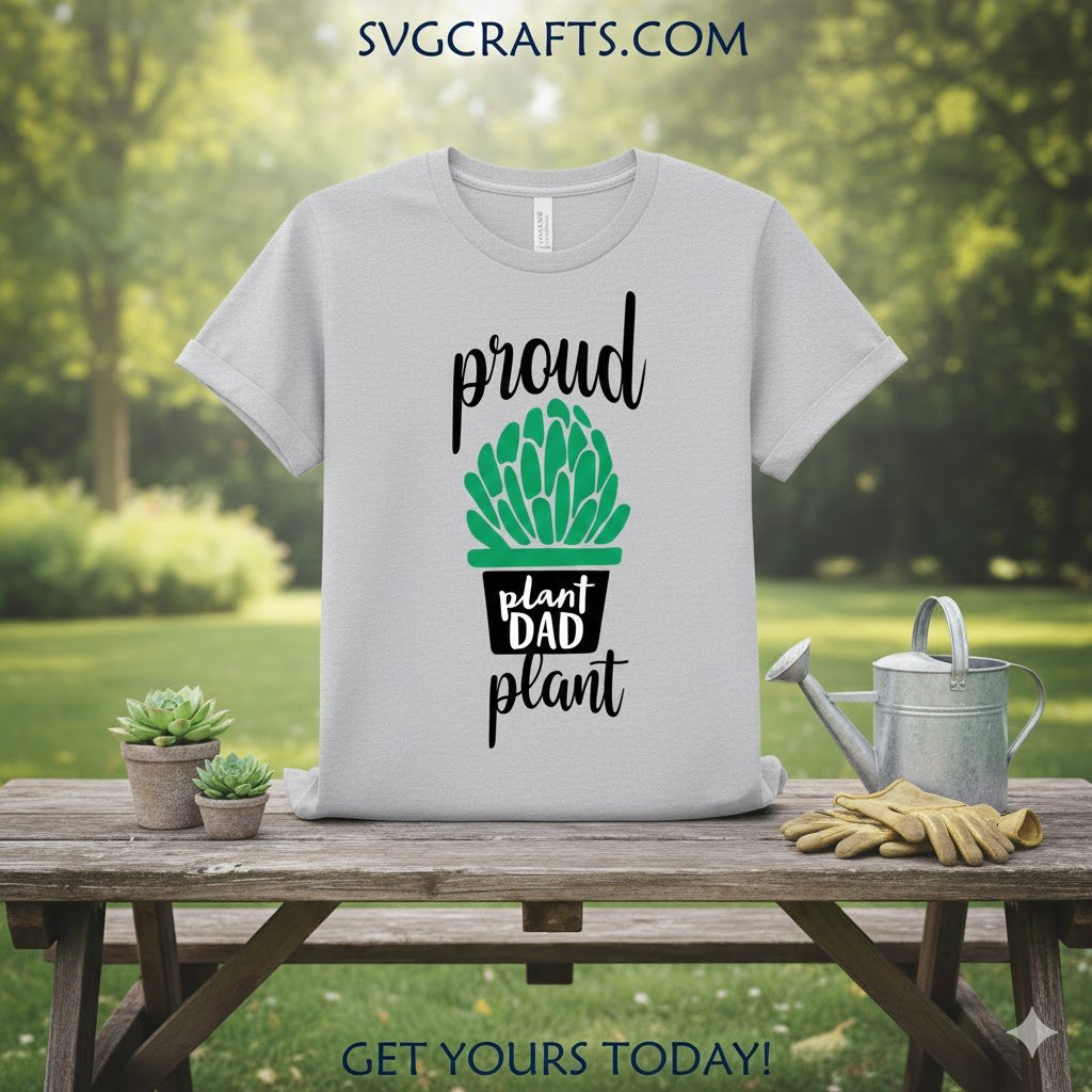 Proud Plant Dad SVG for Cricut | Father's Day Plant Lover Design - Image 2
