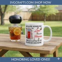 Alternative view of Heaven In Our Home Memorial SVG | Loss Of Loved One Design