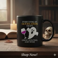 Alternative view of Funny Ghost Wine SVG | Halloween Craft & Wine Lover Design