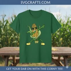 Alternative view of Dabbing Corn SVG - Funny Corn with Sunglasses Digital File