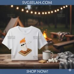 Alternative view of Funny S'mores Dab SVG | Cool Marshmallow Cricut File - SVGCrafts