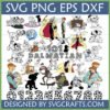 101 Dalmatians SVG Bundle with Pongo, Perdita, puppies, Cruella De Vil, and spotted numbers for Cricut