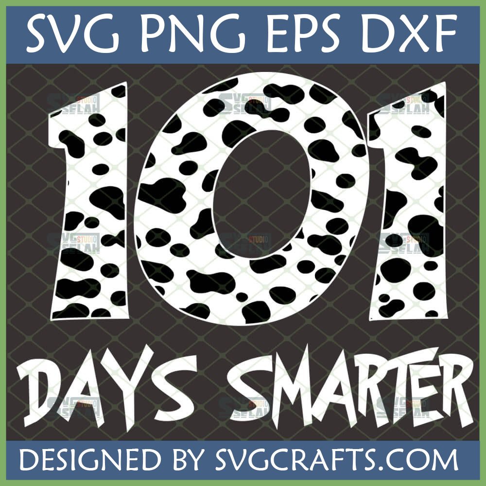 101 Days Smarter SVG Dalmatian design for school celebration